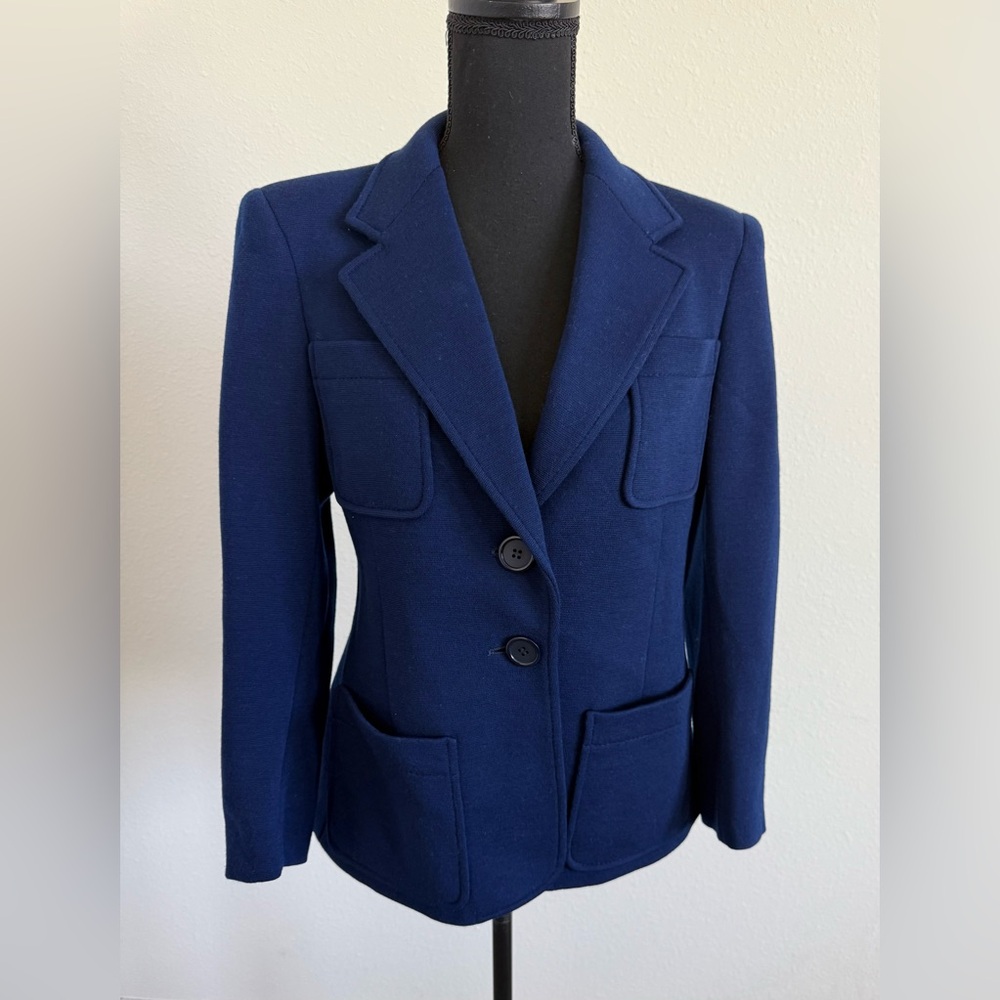 JAEGER. lONDON Dark Blue Women's Blazer, vintage 
EUC